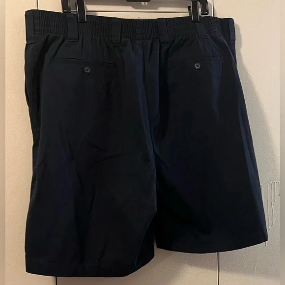 DXL BIG + TALL HARBOR BAY ELASTIC WAIST MEN  NAVY SHORTS (1X) - Picture 2 of 4